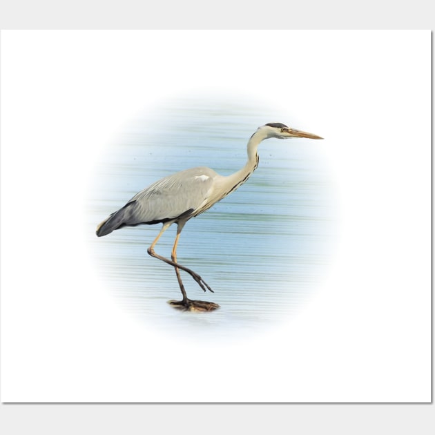 Grey heron Wall Art by Guardi